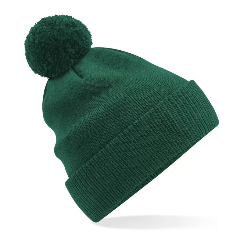Bonnet en coton biologique doublé avec pompon, style réversible