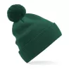Bonnet en coton biologique doublé avec pompon, style réversible