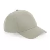 Casquette 5 panneaux en coton organique ajustable, panneaux avant structurés, 256 g/m²