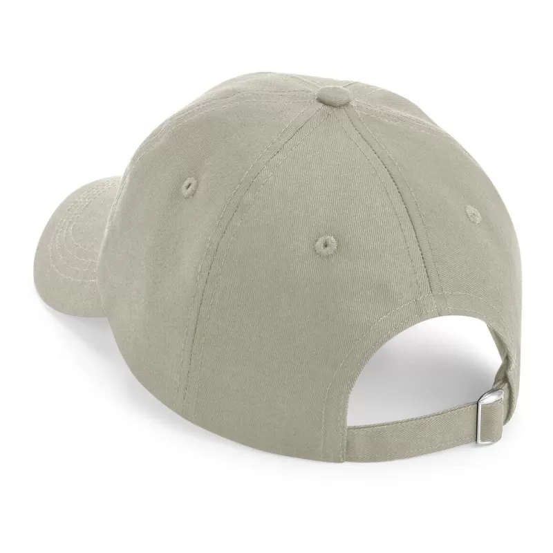 Casquette 5 panneaux en coton organique ajustable, panneaux avant structurés, 256 g/m²