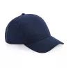 Casquette 5 panneaux en coton organique ajustable, panneaux avant structurés, 256 g/m²