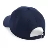 Casquette 5 panneaux en coton organique ajustable, panneaux avant structurés, 256 g/m²
