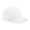 Casquette 5 panneaux en coton organique ajustable, panneaux avant structurés, 256 g/m²