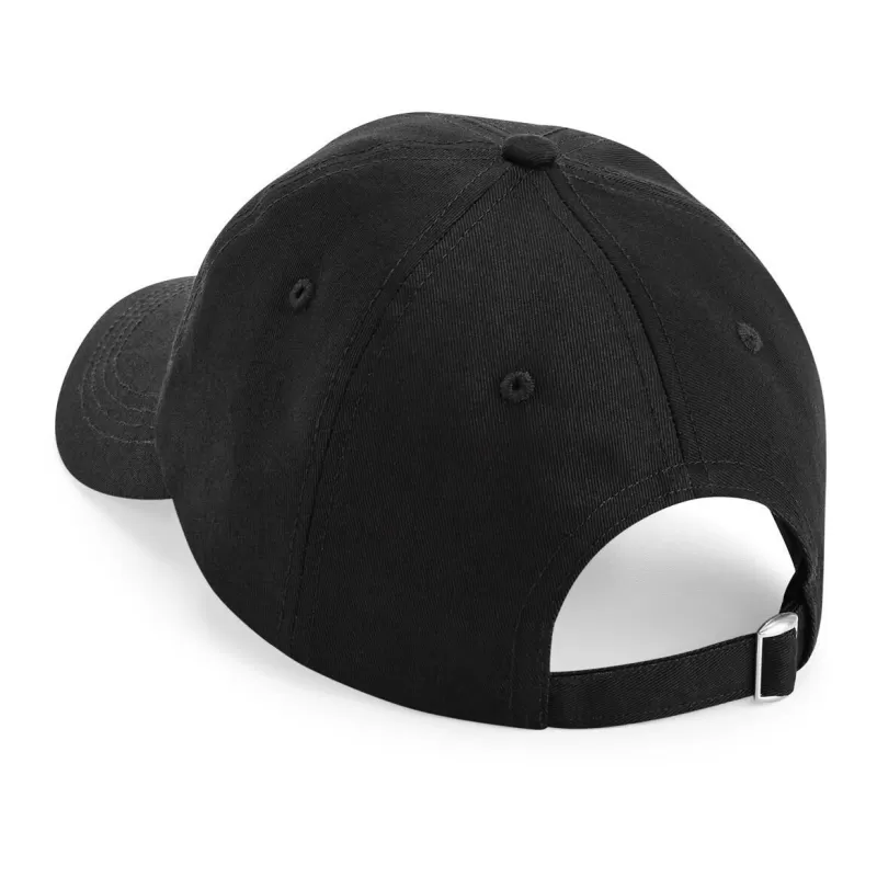 Casquette 5 panneaux en coton organique ajustable, panneaux avant structurés, 256 g/m²