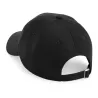 Casquette 5 panneaux en coton organique ajustable, panneaux avant structurés, 256 g/m²