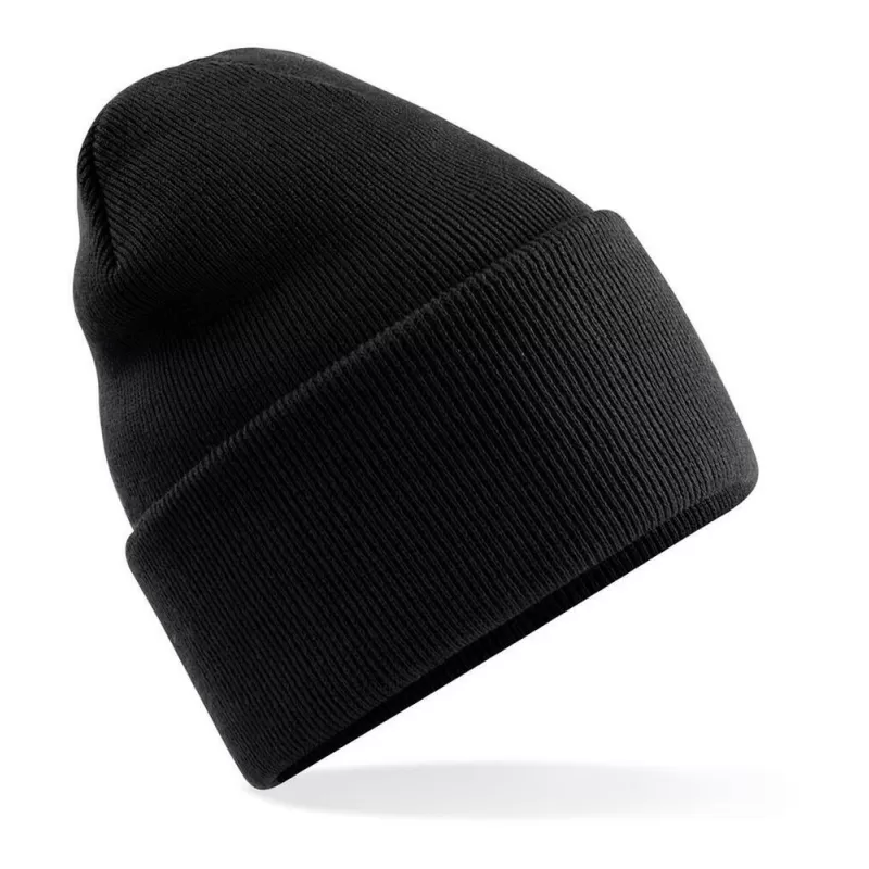 Bonnet à large revers en polyester recyclé, tricot double épaisseur