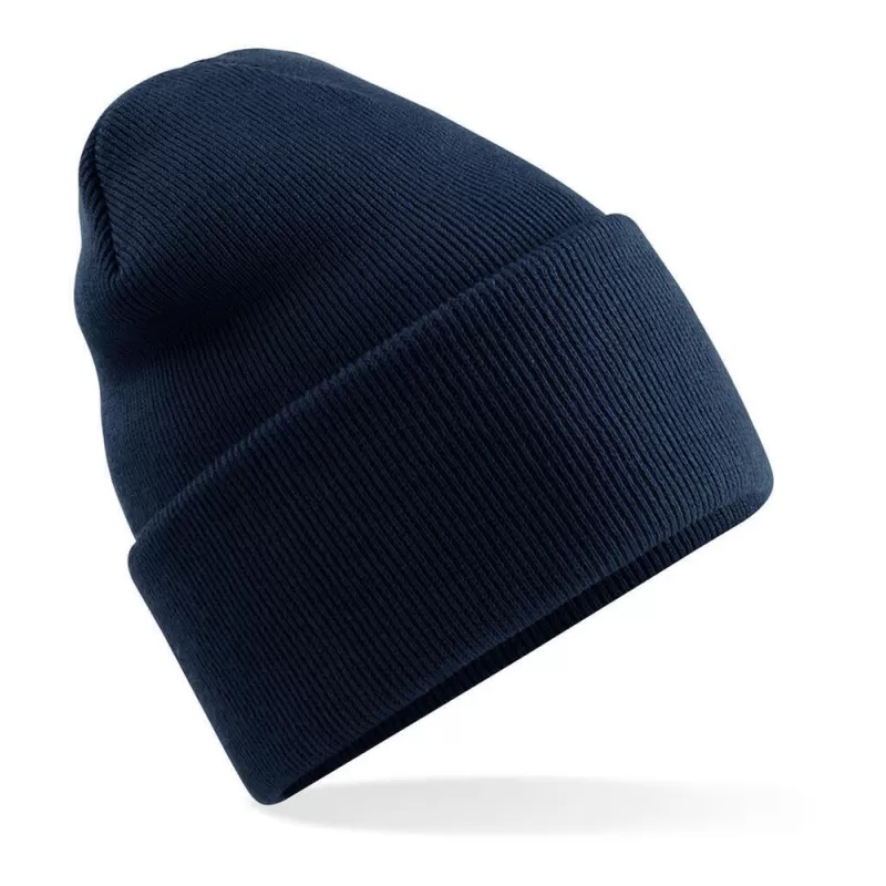 Bonnet à large revers en polyester recyclé, tricot double épaisseur