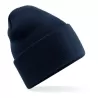 Bonnet à large revers en polyester recyclé, tricot double épaisseur