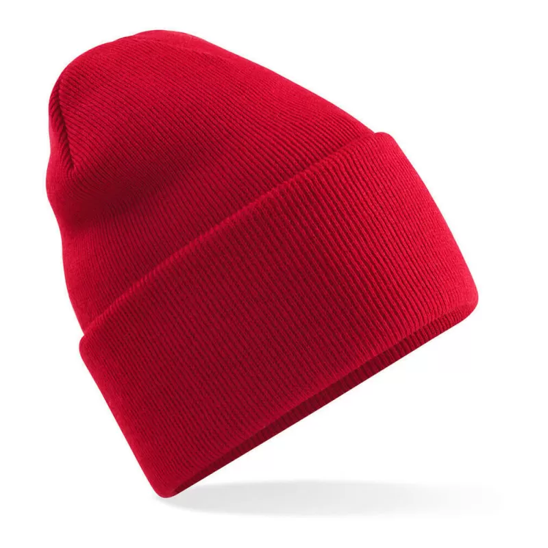 Bonnet à large revers en polyester recyclé, tricot double épaisseur
