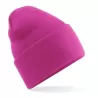 Bonnet à large revers en polyester recyclé, tricot double épaisseur