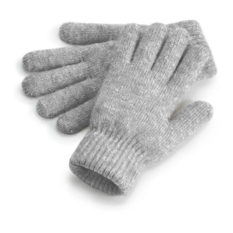 Gants en maille côtelée doublés haut de gamme doux au toucher, revers à mailles