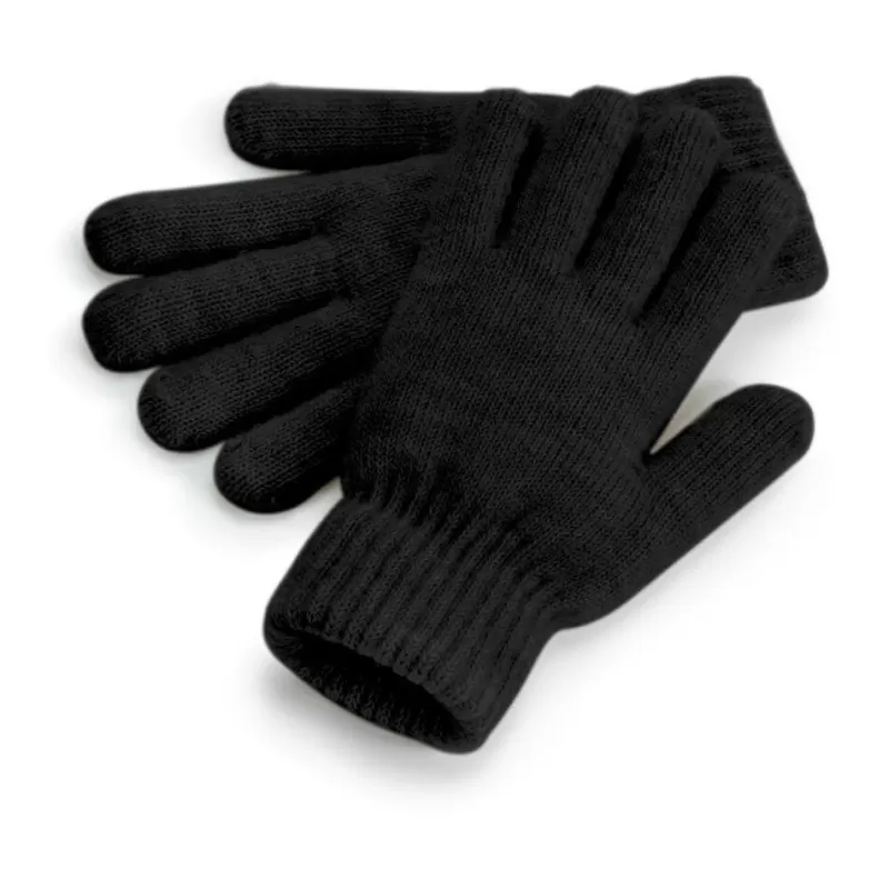 Gants en maille côtelée doublés haut de gamme doux au toucher, revers à mailles
