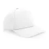Casquette 5 panneaux, visière incurvée, œillets cousus, ajustable par patte, 240 g/m²