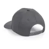 Casquette 5 panneaux, visière incurvée, œillets cousus, ajustable par patte, 240 g/m²