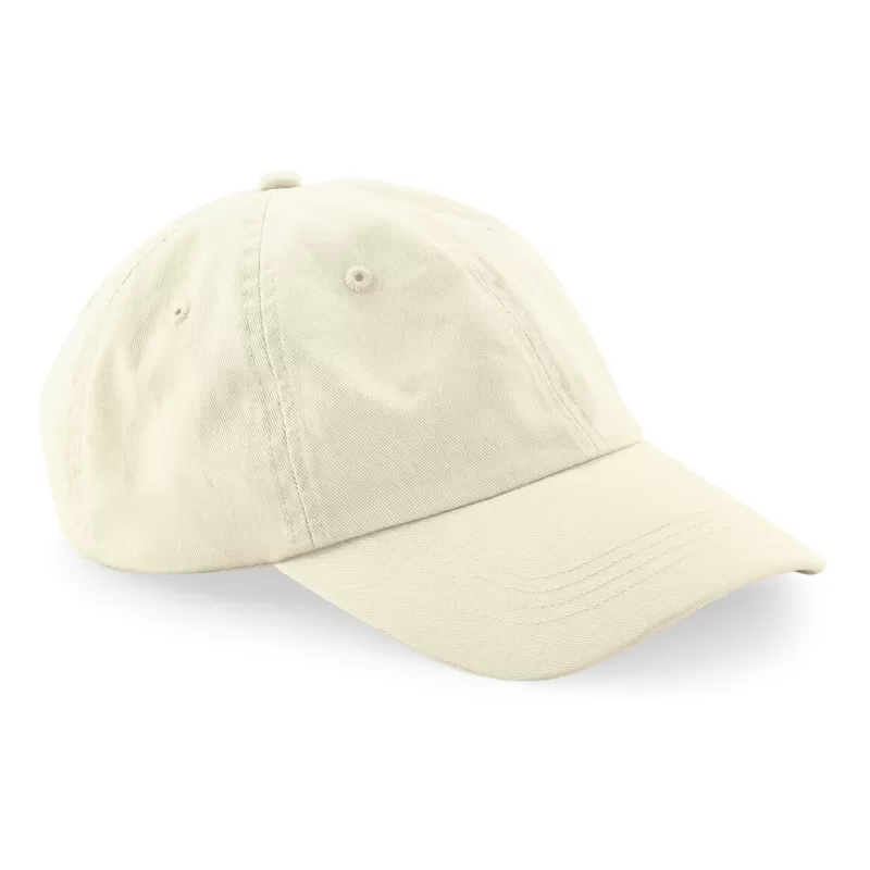 Casquette 6 panneaux en coton bio, profil bas, sangle de serrage avec boucle réglable