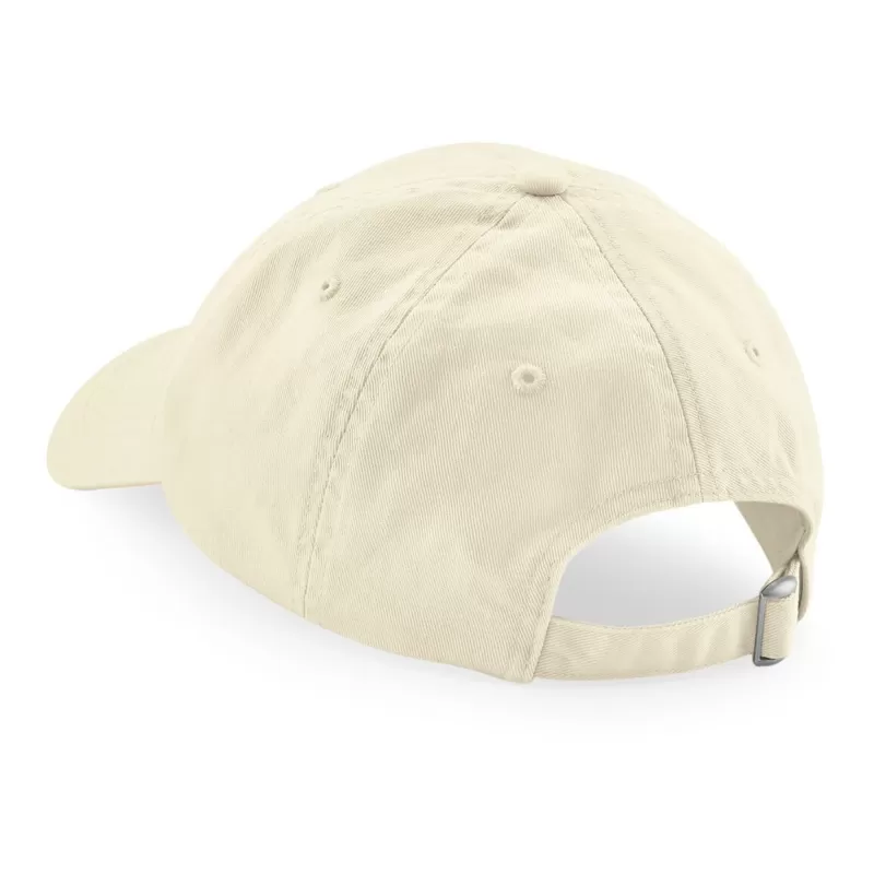 Casquette 6 panneaux en coton bio, profil bas, sangle de serrage avec boucle réglable