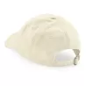 Casquette 6 panneaux en coton bio, profil bas, sangle de serrage avec boucle réglable