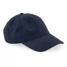 Casquette 6 panneaux en coton bio, profil bas, sangle de serrage avec boucle réglable