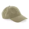 Casquette 6 panneaux en coton bio, profil bas, sangle de serrage avec boucle réglable