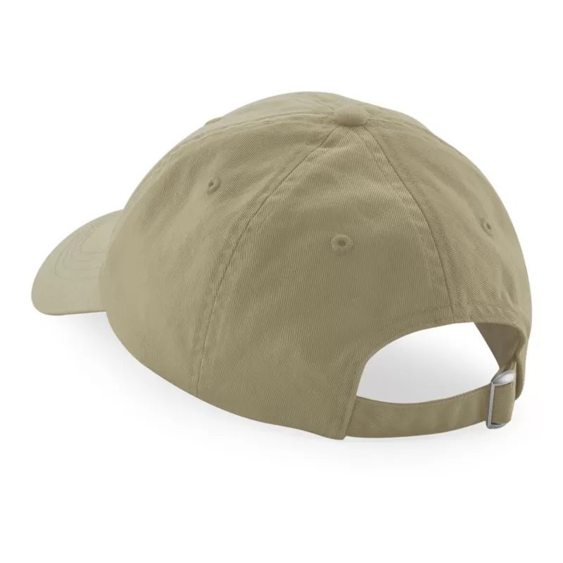 Casquette 6 panneaux en coton bio, profil bas, sangle de serrage avec boucle réglable