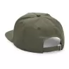 Casquette destructurée en coton organique 5 panneaux, visière plate, boucle réglable