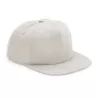 Casquette destructurée en coton organique 5 panneaux, visière plate, boucle réglable