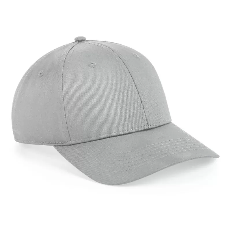 Casquette 6 panneaux, visière incurvée, œillets cousus, ajustable par patte, 240 g/m²