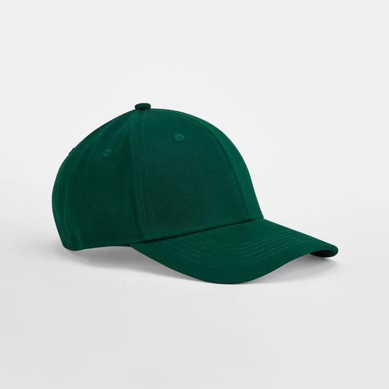Casquette 6 panneaux visière pré-courbée en coton biologique classique et durable