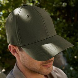 Casquette stretch 6 panneaux en coton biologique confortable et extensible
