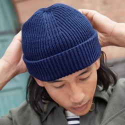 Bonnet marin court avec revers à mailles, en polyester recyclé