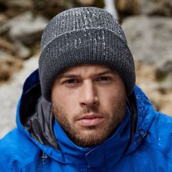 Bonnet thermique déperlant avec revers et doublure en micropolaire