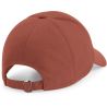 Casquette 6 panneaux coton biologique réglable, visière préformée, 255 g/m²