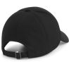 Casquette 6 panneaux coton biologique réglable, visière préformée, 255 g/m²