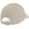 Casquette 6 panneaux coton biologique réglable, visière préformée, 255 g/m²