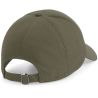 Casquette 6 panneaux coton biologique réglable, visière préformée, 255 g/m²