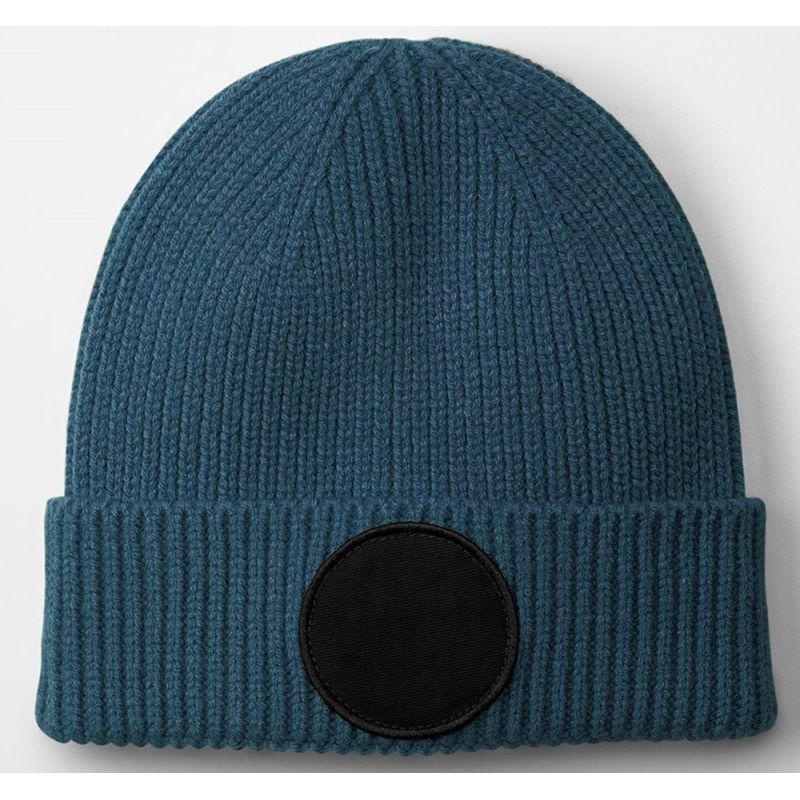 Bonnet à patch circulaire en polyester recyclé, tricoté et confortable