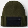 Bonnet avec poche, patch zippé en coton recyclé, tricoté et confortable
