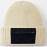 Bonnet avec poche, patch zippé en coton recyclé, tricoté et confortable