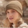 Bonnet en maille côtelée polylana recyclé, double épaisseur