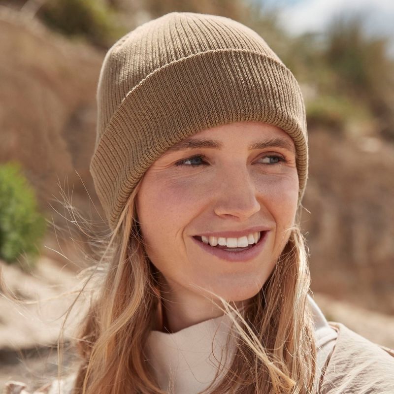 Bonnet en maille côtelée polylana recyclé, double épaisseur