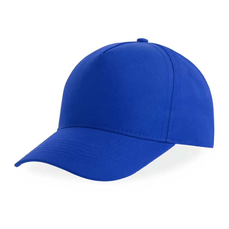 Casquette baseball 5 pans en polyester recyclé, visière courbée, 220 g/m²