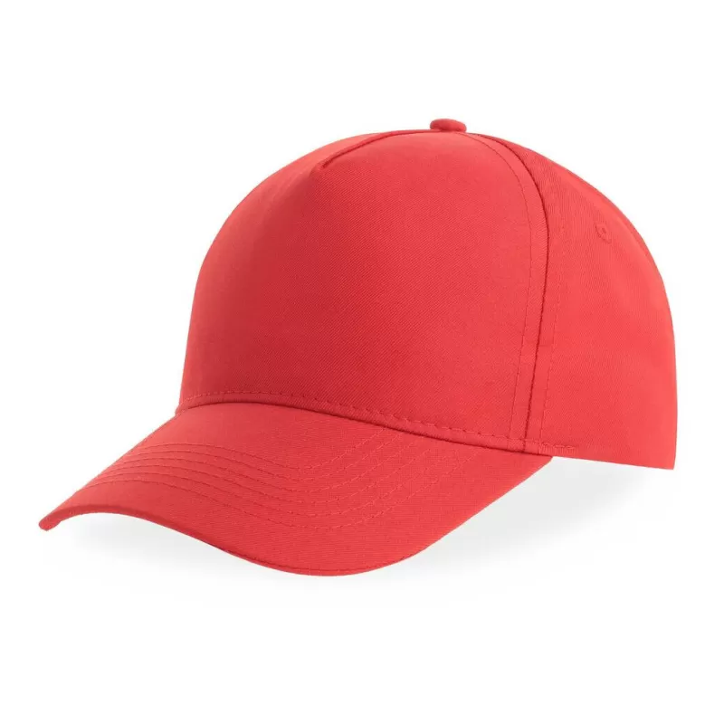 Casquette baseball 5 pans en polyester recyclé, visière courbée, 220 g/m²