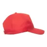 Casquette baseball 5 pans en polyester recyclé, visière courbée, 220 g/m²