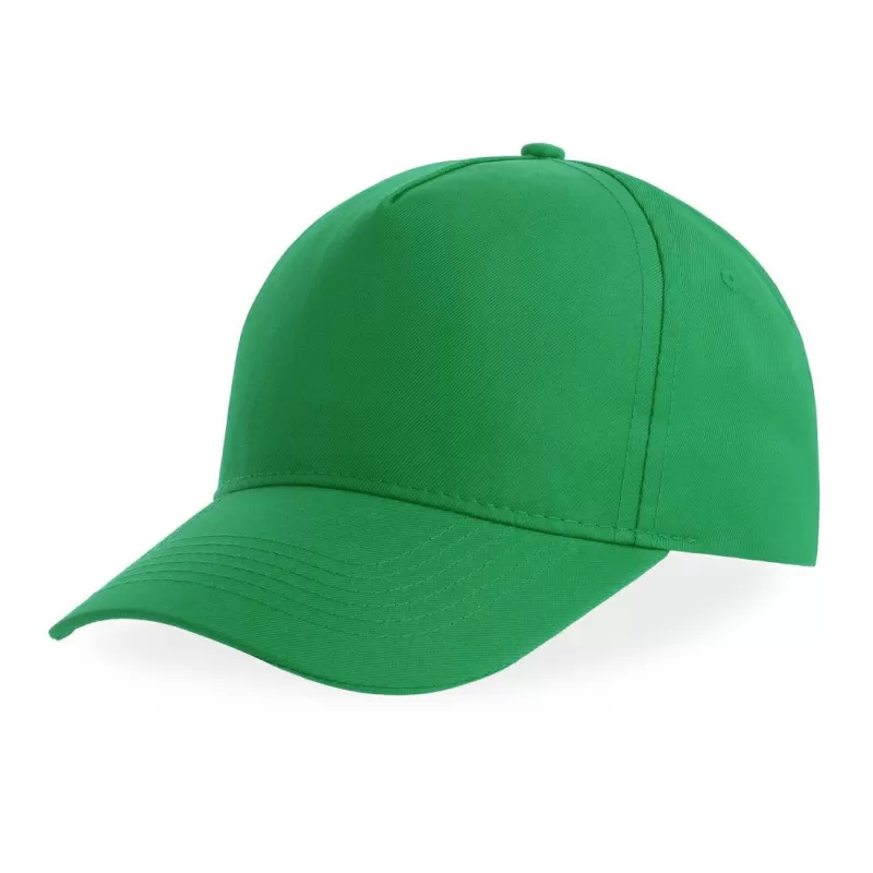 Casquette baseball 5 pans en polyester recyclé, visière courbée, 220 g/m²