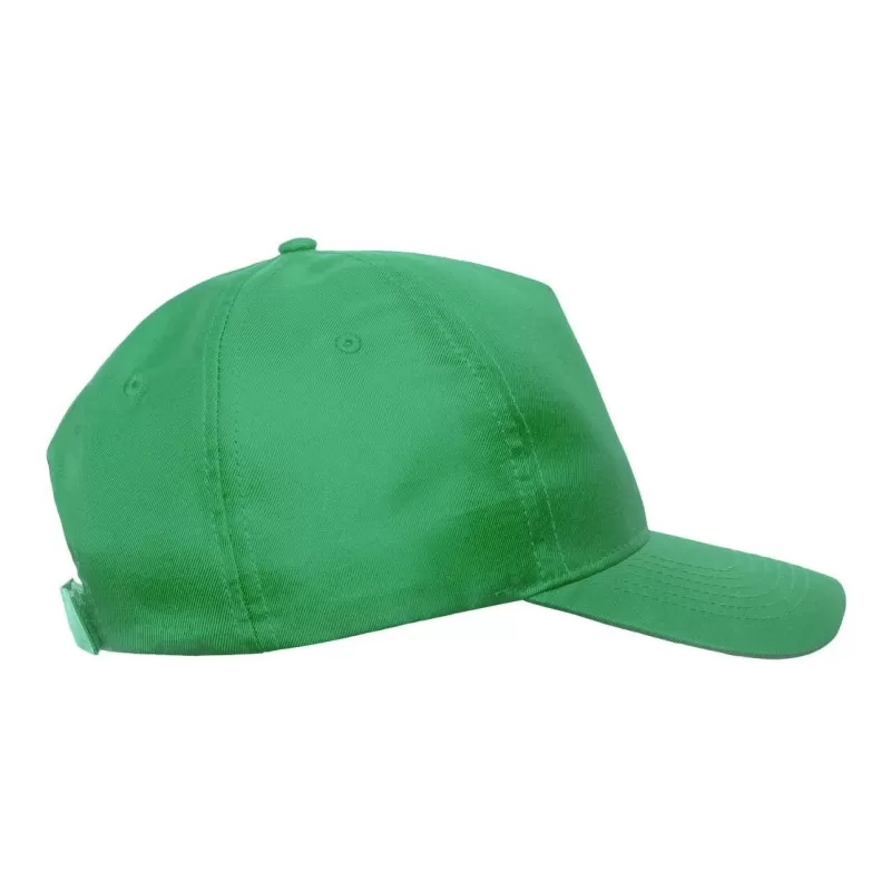 Casquette baseball 5 pans en polyester recyclé, visière courbée, 220 g/m²