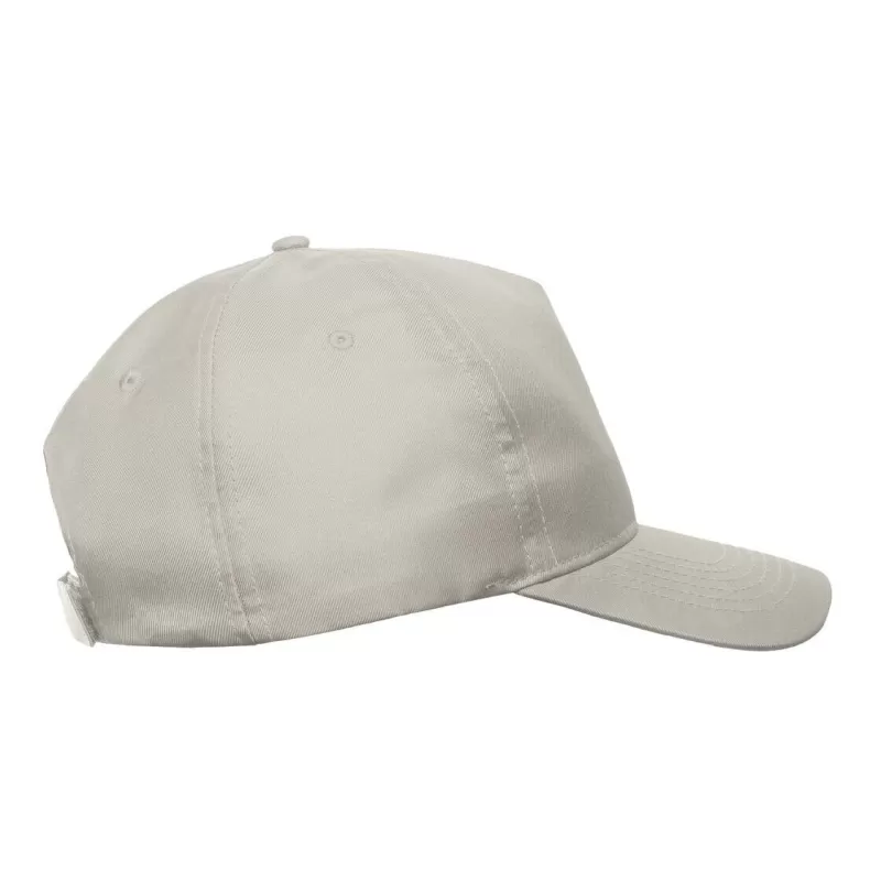 Casquette baseball 5 pans en polyester recyclé, visière courbée, 220 g/m²