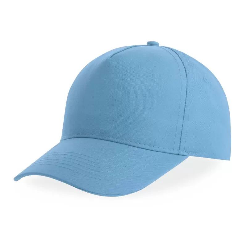 Casquette baseball 5 pans en polyester recyclé, visière courbée, 220 g/m²