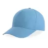 Casquette baseball 5 pans en polyester recyclé, visière courbée, 220 g/m²