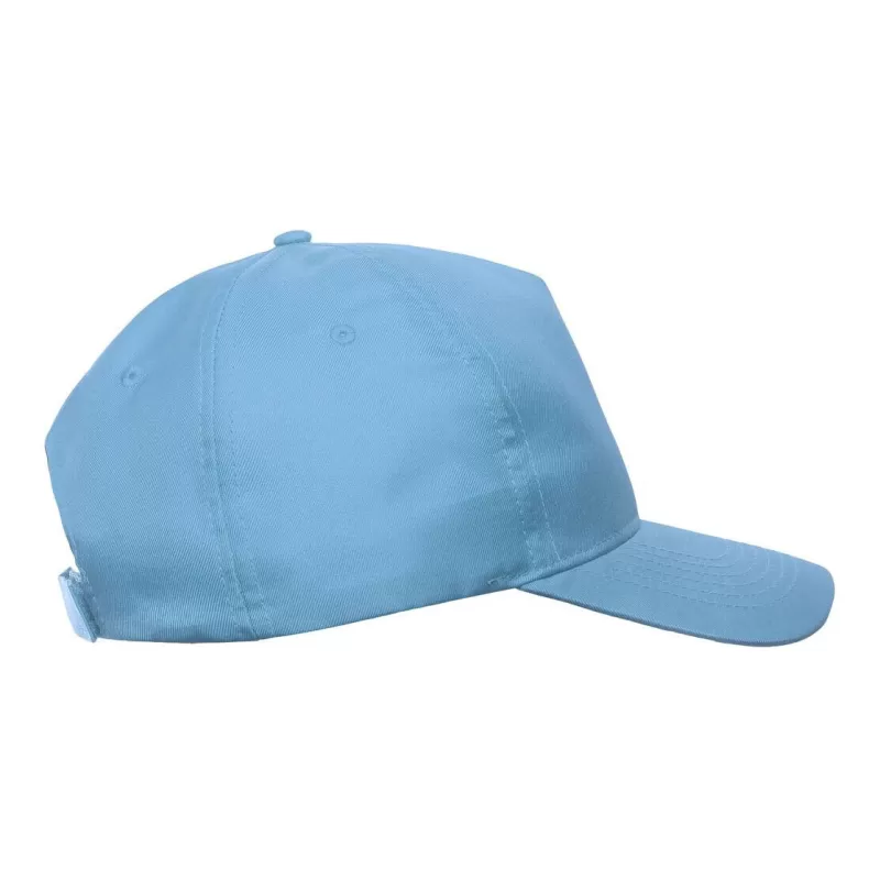 Casquette baseball 5 pans en polyester recyclé, visière courbée, 220 g/m²