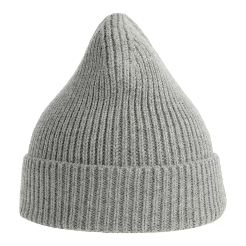 Bonnet en polyester recyclé Andy Beanie, maille fine, avec rabat, 82 g/m²